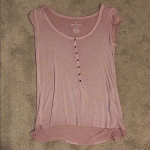 shirtsleeve flowy pink top